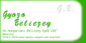 gyozo beliczey business card